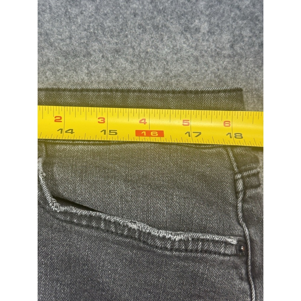 LOGO by Lori Goldstein Patchwork Boyfriend Jeans Grey Size 16P - Picture 7 of 12